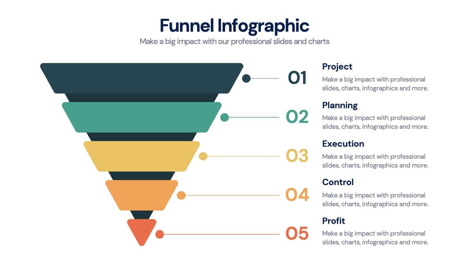 Sales funnel infographic slide