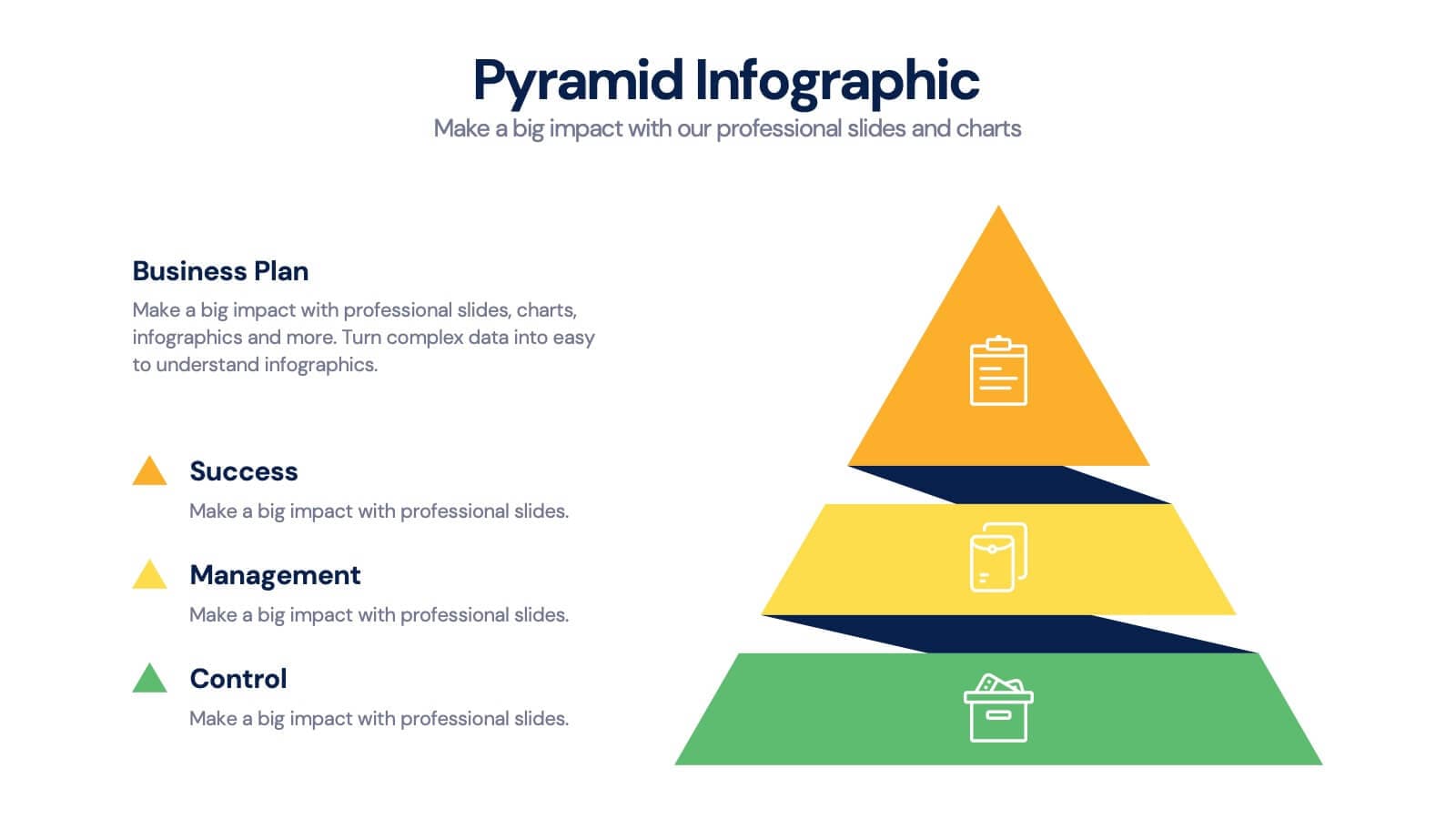 Pyramid infographic slide