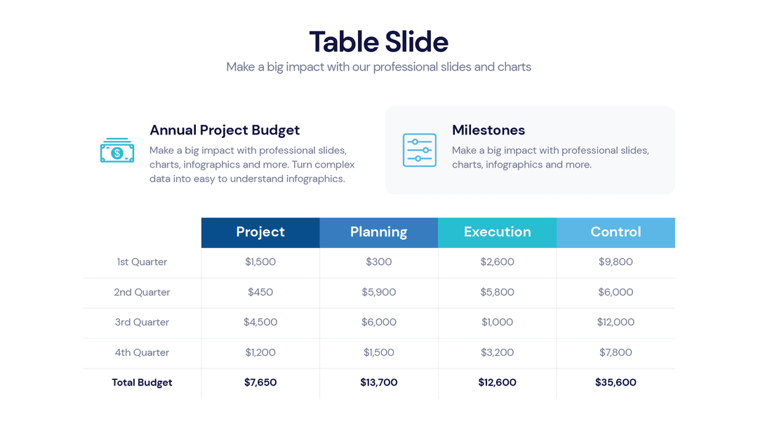 Table infographic